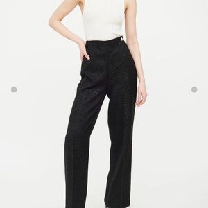 Jason Wu black tweed pleated trousers size 4 NEVER WORN